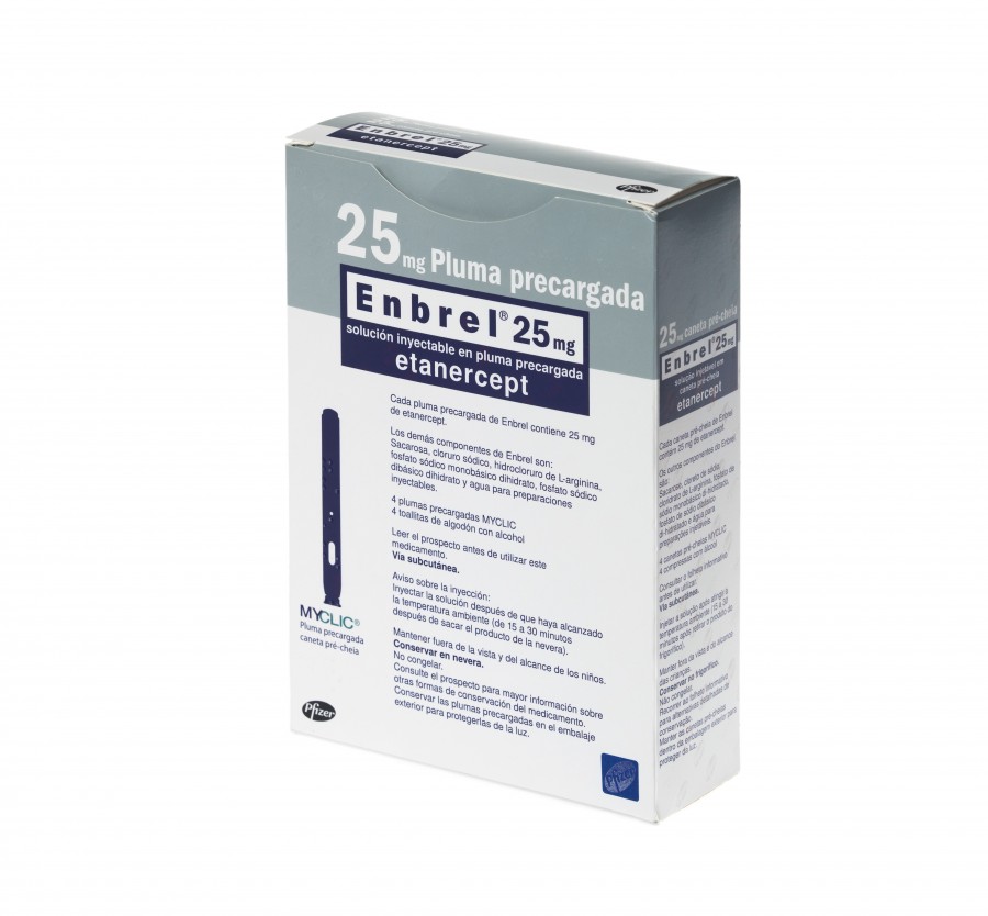 ENBREL 25 MG SOLUCION INYECTABLE EN PLUMA PRECARGADA, 4 Plumas ...