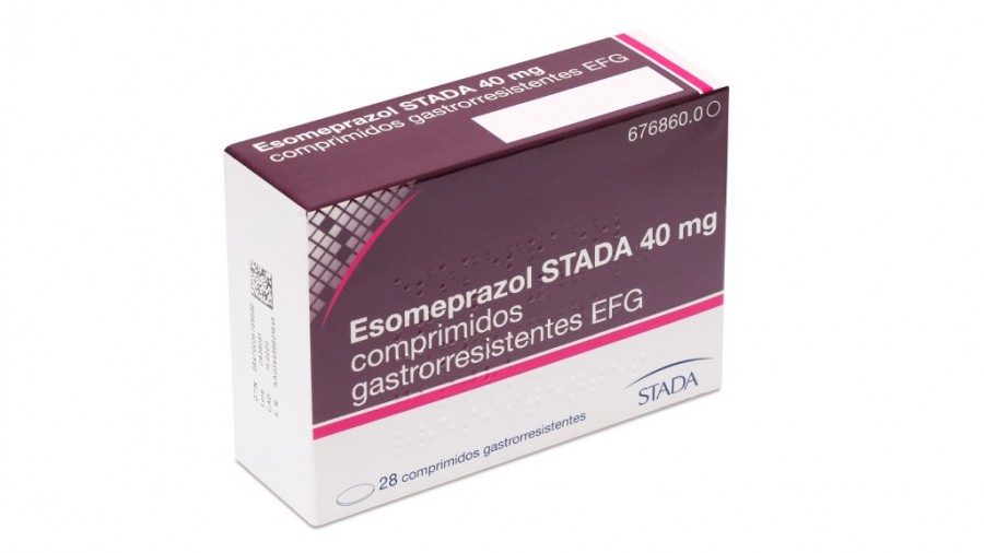 ESOMEPRAZOL STADA 40 mg COMPRIMIDOS GASTRORRESISTENTES EFG, 28 comprimidos fotografía del envase.