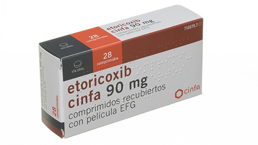 ETORICOXIB CINFA 90 MG COMPRIMIDOS RECUBIERTOS CON PELICULA EFG , 28 comprimidos fotografía del envase.