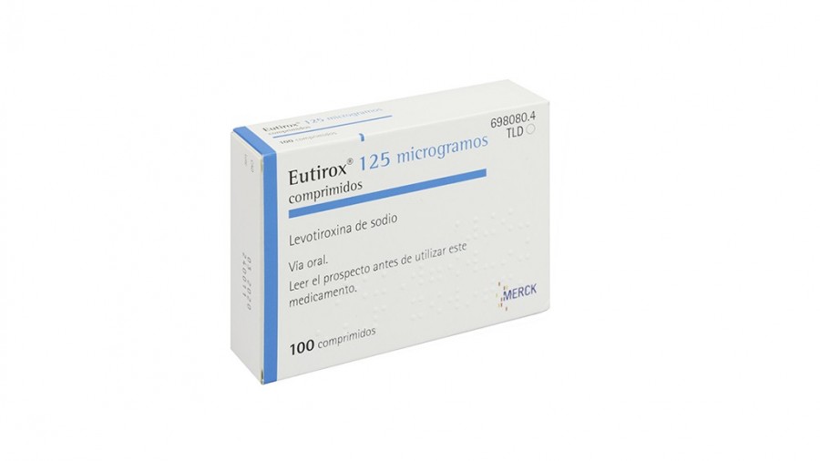 EUTIROX 125 microgramos COMPRIMIDOS , 100 comprimidos fotografía del envase.