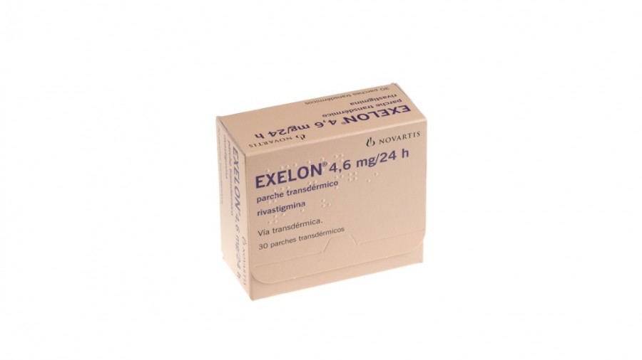 EXELON 4,6 mg/24 H PARCHE TRANSDERMICO, 60 (2 x 30) parches fotografía del envase.