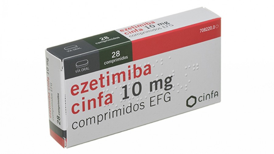 EZETIMIBA CINFA 10 MG COMPRIMIDOS EFG , 28 comprimidos fotografía del envase.