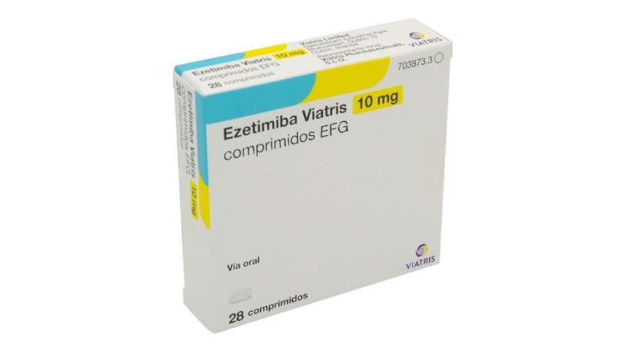 EZETIMIBA VIATRIS 10 MG COMPRIMIDOS EFG, 28 comprimidos (Blister PVC/PVDC-ALUMINIO) fotografía del envase.