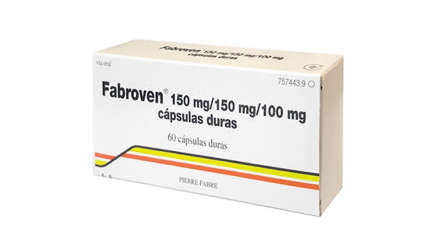 FABROVEN 150 mg/150 mg/100 mg CAPSULAS DURAS , 60 cápsulas fotografía del envase.