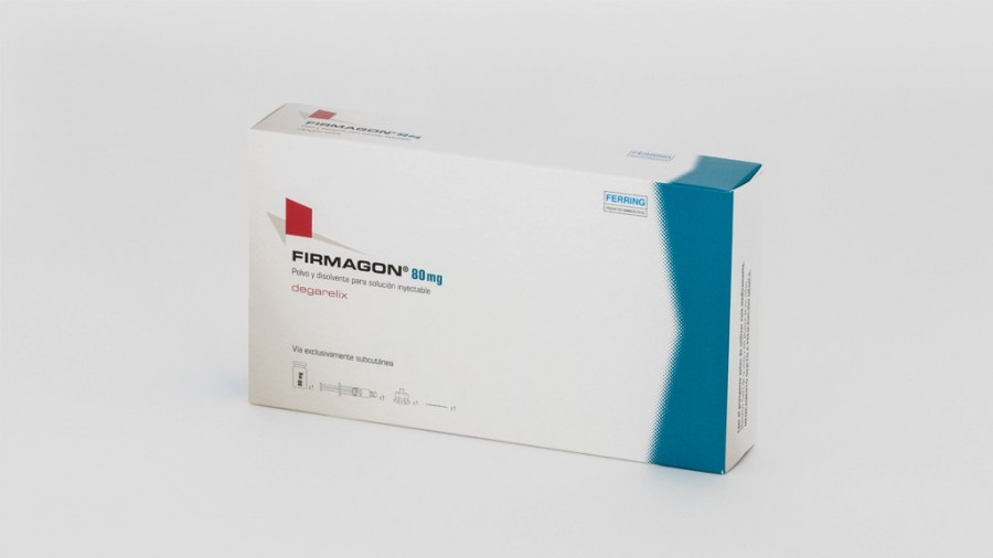 FIRMAGON 80 mg POLVO Y DISOLVENTE PARA SOLUCION INYECTABLE, 1 vial + 1 jeringa precargada de disolvente fotografía del envase.