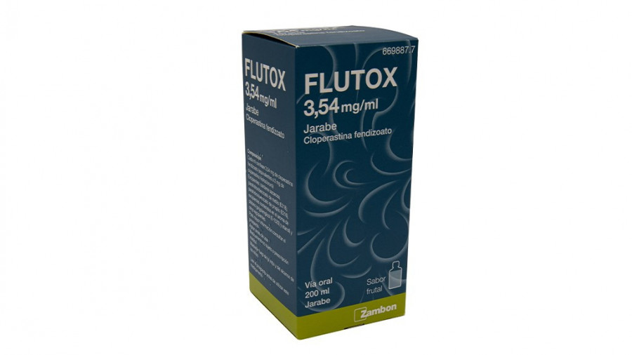 FLUTOX 3,54 mg/ml JARABE , 1 frasco de 120 ml fotografía del envase.