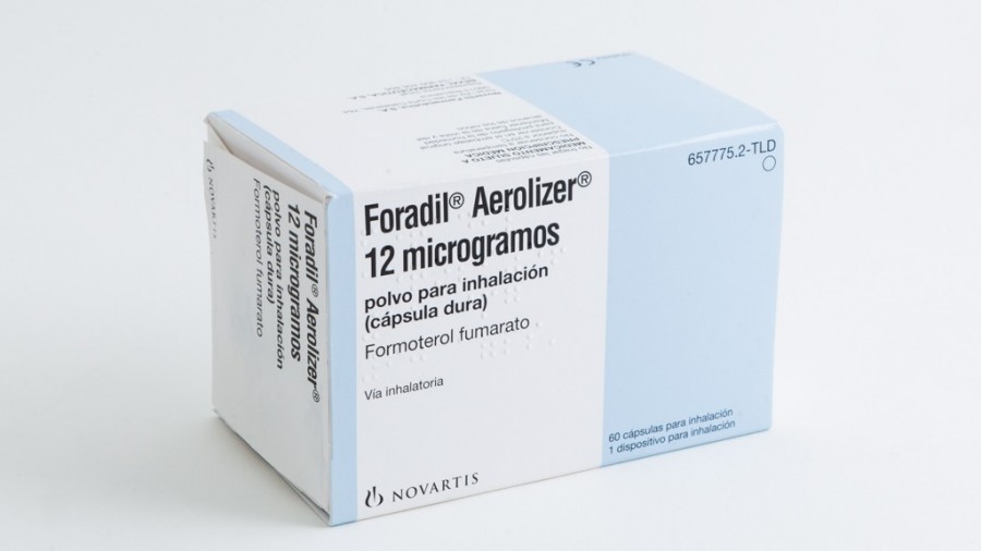 FORADIL AEROLIZER 12 microgramos POLVO PARA INHALACIÓN (CÁPSULA DURA), 60 cápsulas de inhalación fotografía del envase.