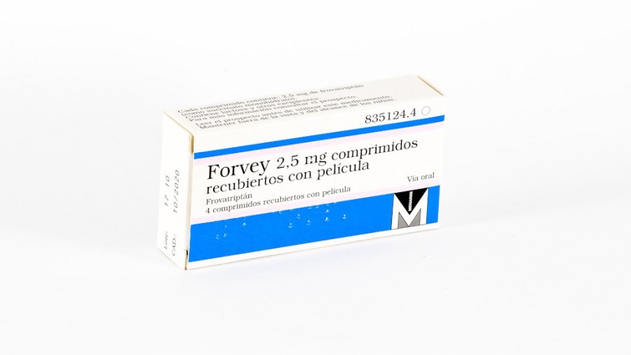 FORVEY 2,5 mg COMPRIMIDOS RECUBIERTOS CON PELICULA, 4 comprimidos fotografía del envase.