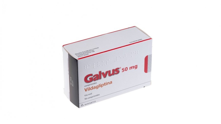 GALVUS 50 mg COMPRIMIDOS, 56 comprimidos fotografía del envase.