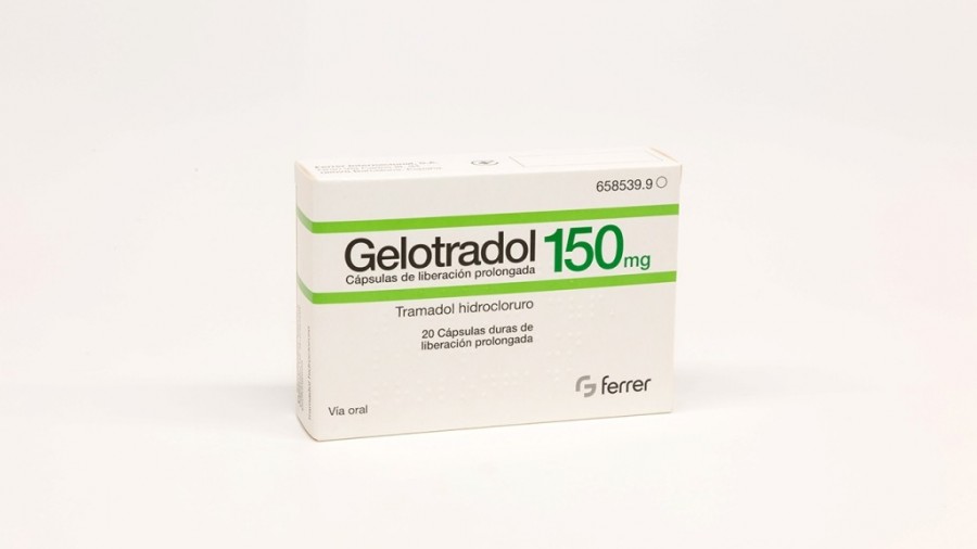 GELOTRADOL 150 mg CAPSULAS DURAS DE LIBERACION PROLONGADA, 60 cápsulas fotografía del envase.