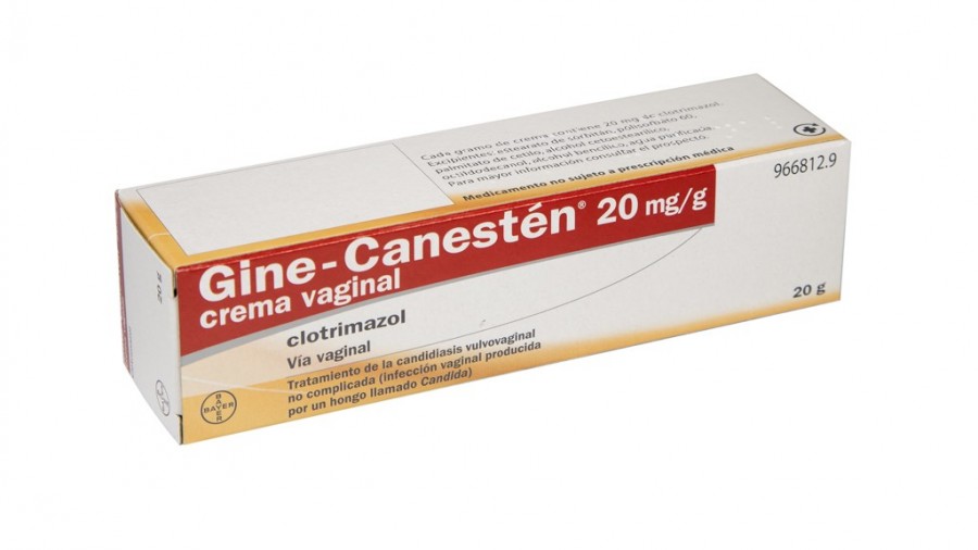 GINE-CANESTEN 20 mg/g CREMA VAGINAL , 1 tubo de 20 g fotografía del envase.