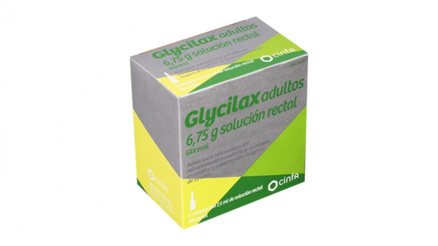 GLYCILAX ADULTOS 6,75 g  SOLUCION RECTAL , 6 enemas fotografía del envase.