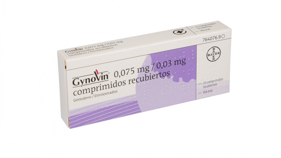 GYNOVIN 0,075 mg / 0,03 mg COMPRIMIDOS RECUBIERTOS , 63 (3 x 21) comprimidos fotografía del envase.
