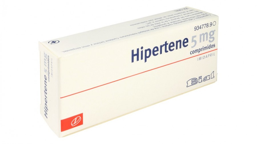 HIPERTENE 5 mg COMPRIMIDOS , 28 comprimidos fotografía del envase.