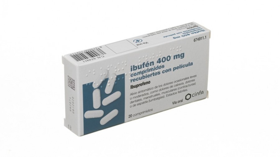 IBUFEN 400 mg COMPRIMIDOS RECUBIERTOS CON PELICULA 20 comprimidos fotografía del envase.