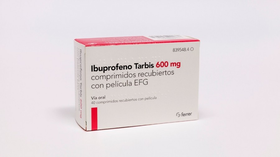 IBUPROFENO TARBIS 600 mg COMPRIMIDOS RECUBIERTOS CON PELÍCULA EFG , 40 comprimidos fotografía del envase.