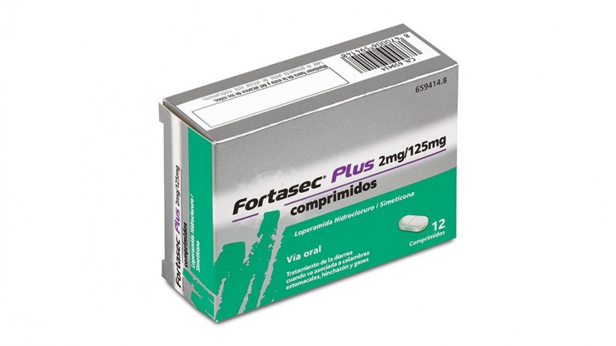 FORTASEC PLUS 2 mg/ 125 mg COMPRIMIDOS  , 12 comprimidos fotografía del envase.
