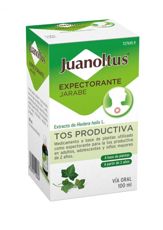 JUANOLTUS EXPECTORANTE JARABE, 1 frasco de 100 ml fotografía del envase.