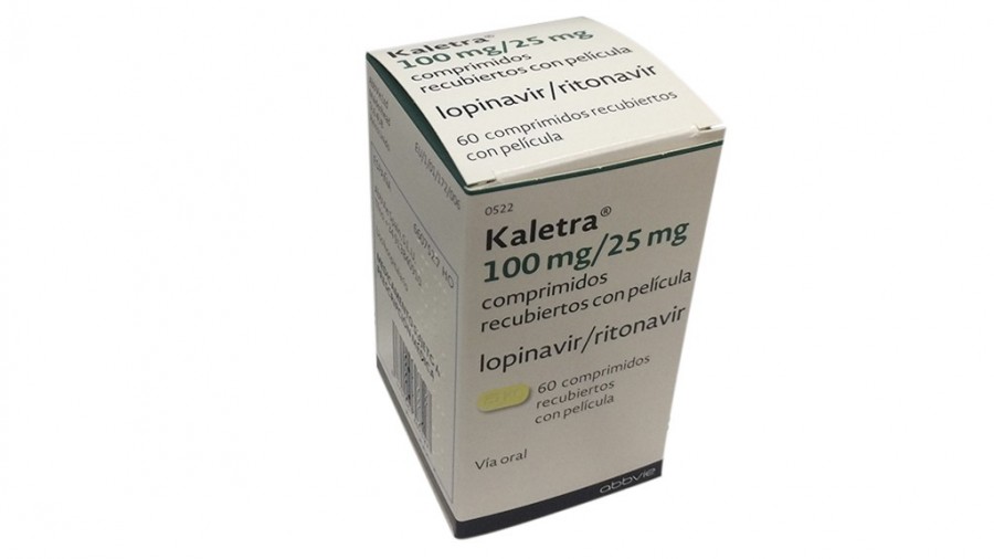 KALETRA 100 mg/25 mg COMPRIMIDOS RECUBIERTOS CON PELICULA , 60 comprimidos fotografía del envase.