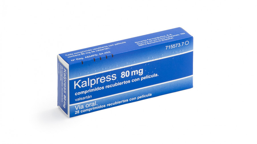 KALPRESS 80 mg COMPRIMIDOS RECUBIERTOS CON PELICULA, 28 comprimidos (AL/PVC/PVDC) fotografía del envase.