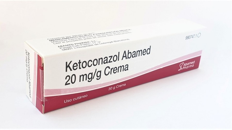KETOCONAZOL ABAMED 20 mg/g CREMA , 1 tubo de 30 g fotografía del envase.