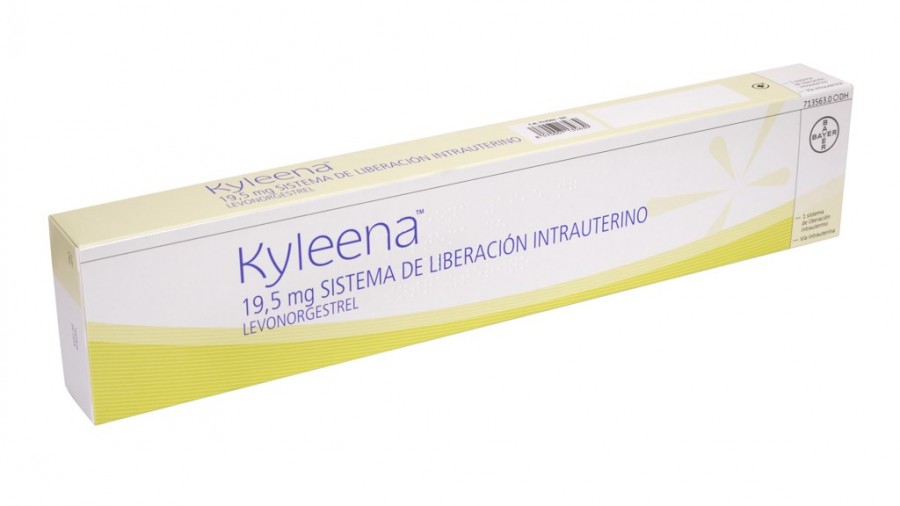 KYLEENA 19,5 MG SISTEMA DE LIBERACION INTRAUTERINO, 1 sistema de liberación intrauterino fotografía del envase.