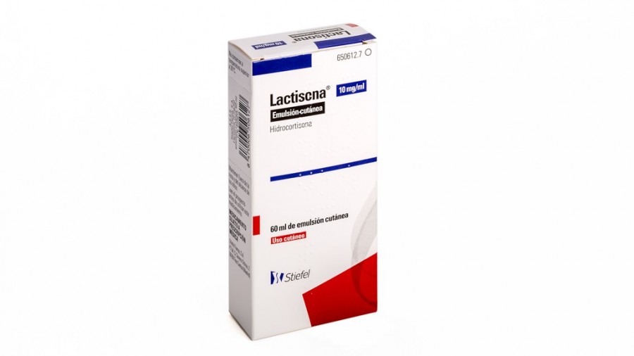 LACTISONA 10 mg/ml EMULSION CUTANEA , 1 frasco de 60 ml fotografía del envase.