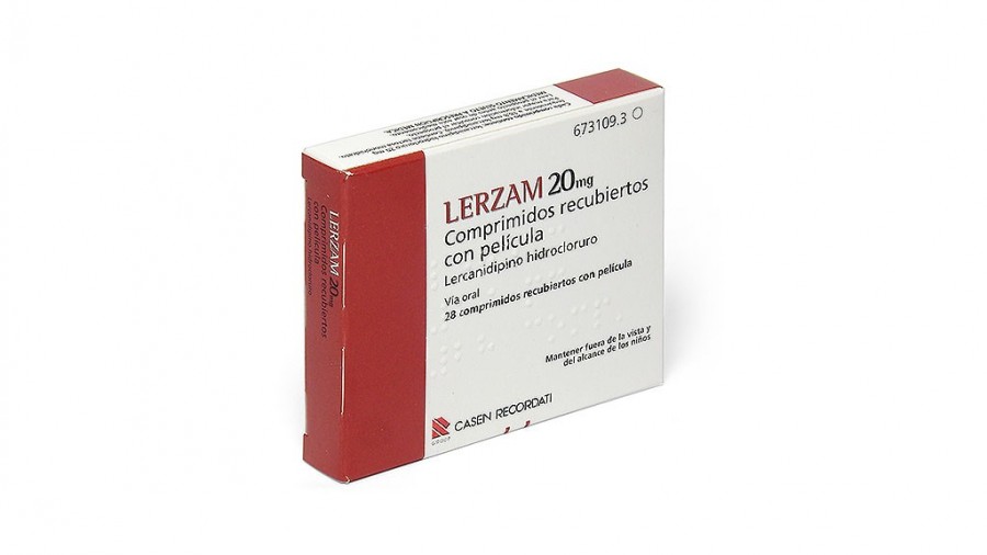 LERZAM 20 mg COMPRIMIDOS RECUBIERTOS CON PELICULA , 28 comprimidos fotografía del envase.