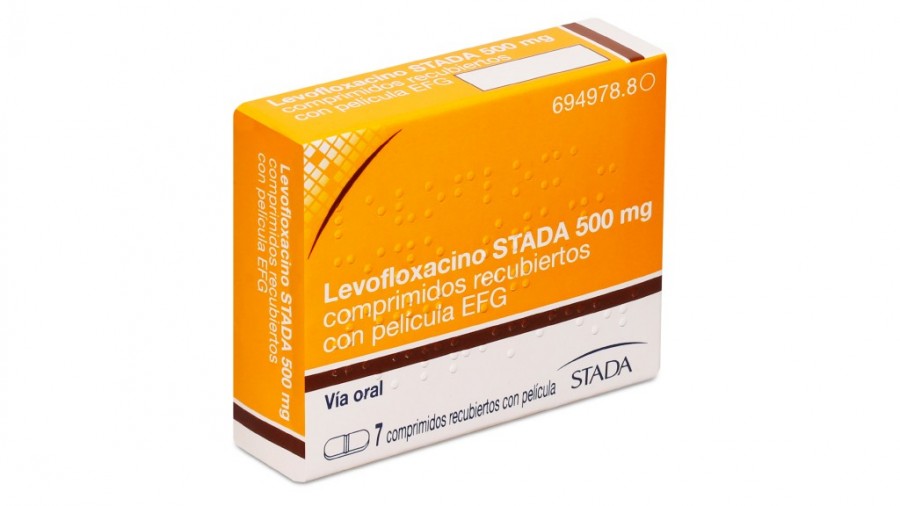 LEVOFLOXACINO STADA 500 mg COMPRIMIDOS RECUBIERTOS CON PELICULA EFG , 200 comprimidos fotografía del envase.
