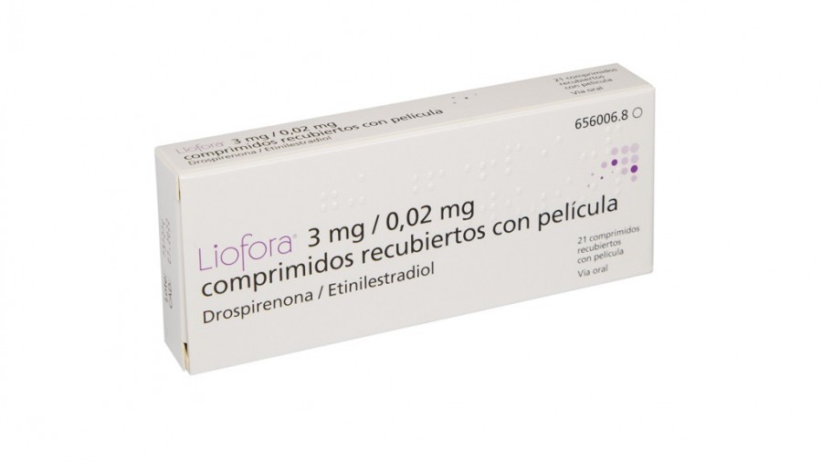 LIOFORA 3 mg / 0,02 mg COMPRIMIDOS RECUBIERTOS CON PELICULA , 63 (3 x 21) comprimidos fotografía del envase.