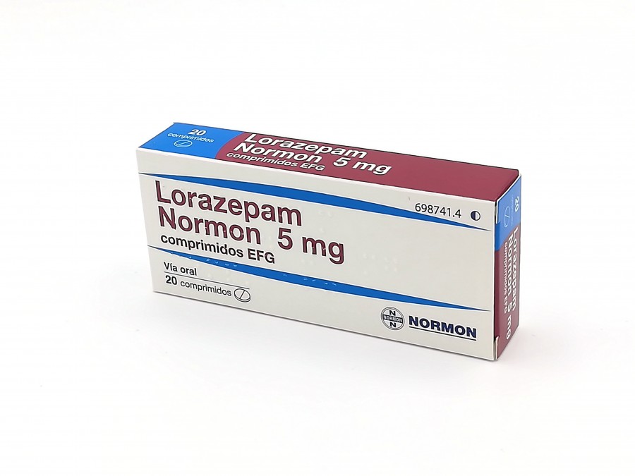 LORAZEPAM NORMON 5 MG COMPRIMIDOS EFG , 500 comprimidos.