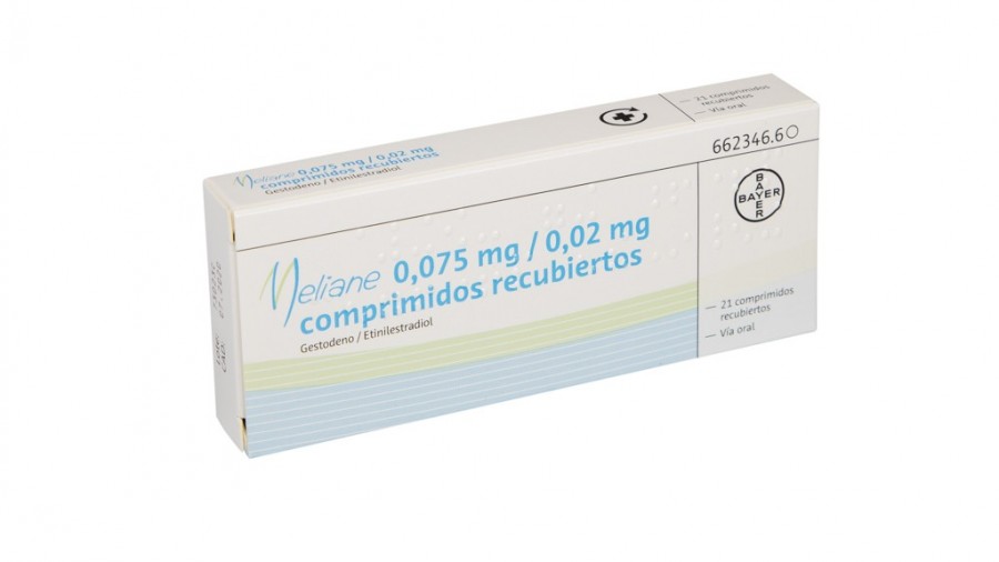 MELIANE 0,075 mg / 0,02 mg COMPRIMIDOS RECUBIERTOS , 63 (3 x 21) comprimidos fotografía del envase.
