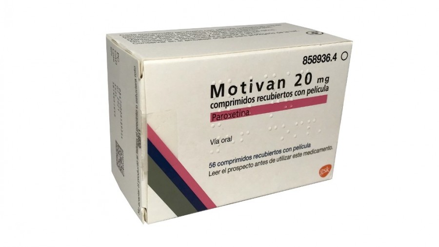 MOTIVAN 20 mg COMPRIMIDOS RECUBIERTOS CON PELICULA, 28 comprimidos fotografía del envase.