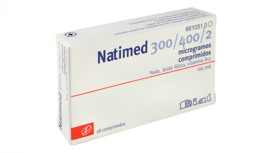 NATIMED 300/400/2 microgramos COMPRIMIDOS , 28 comprimidos fotografía del envase.