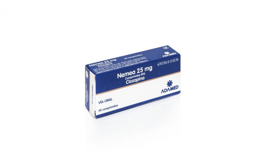 NEMEA 25 mg COMPRIMIDOS EFG, 40 comprimidos fotografía del envase.