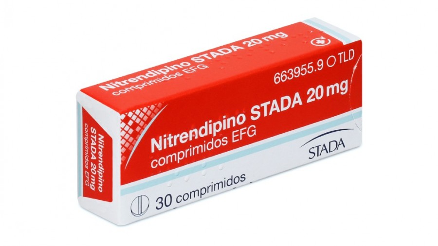 NITRENDIPINO STADA  20 mg COMPRIMIDOS EFG, 30 comprimidos fotografía del envase.