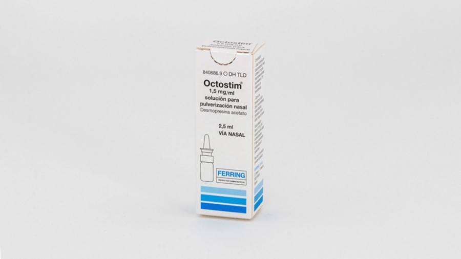 OCTOSTIM 1,5 mg/ml SOLUCIÓN PARA PULVERIZACIÓN NASAL, 1 frasco de 2,5 ml fotografía del envase.