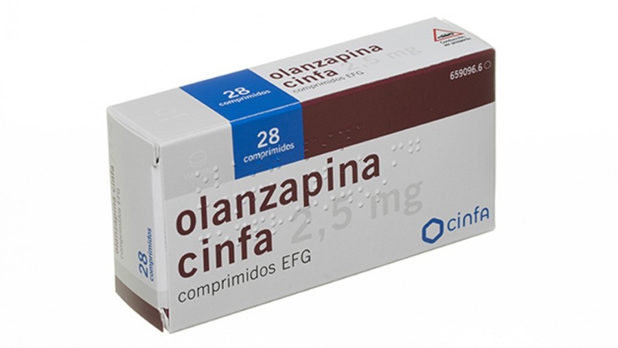 OLANZAPINA CINFA 2,5 mg COMPRIMIDOS EFG, 28 comprimidos fotografía del envase.