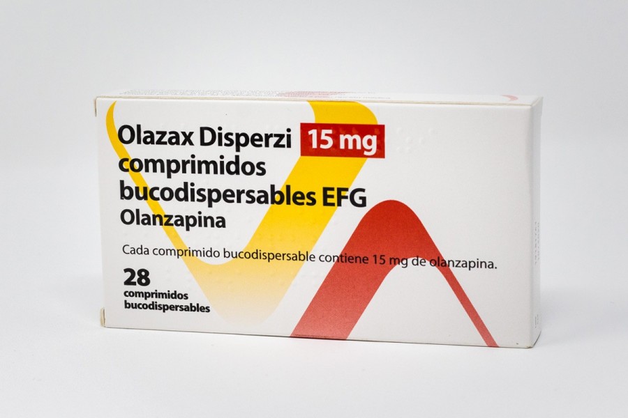 OLAZAX DISPERZI 15 MG COMPRIMIDOS BUCODISPERSABLES EFG, 28 comprimidos fotografía del envase.