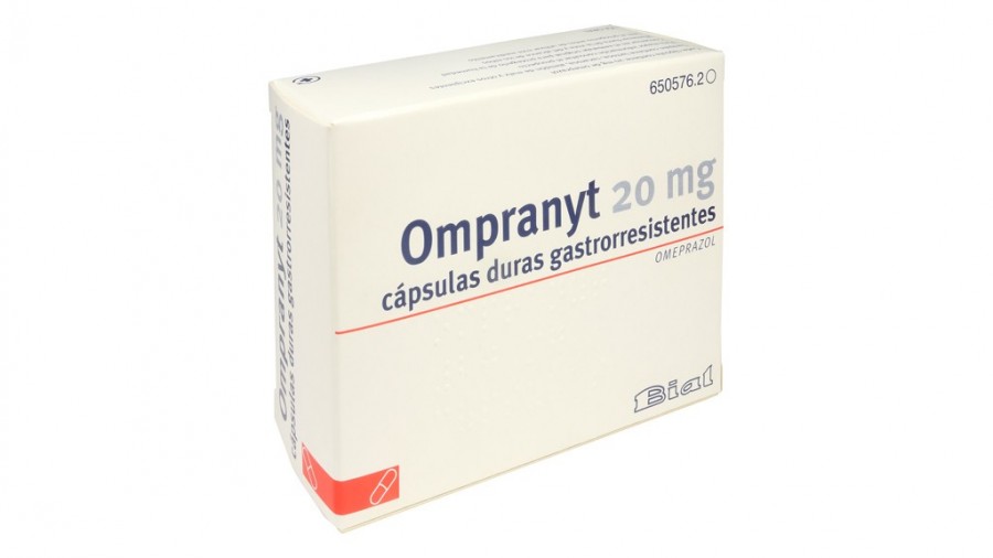 OMPRANYT 20 mg CAPSULAS DURAS GASTRORRESISTENTES, 14 cápsulas fotografía del envase.