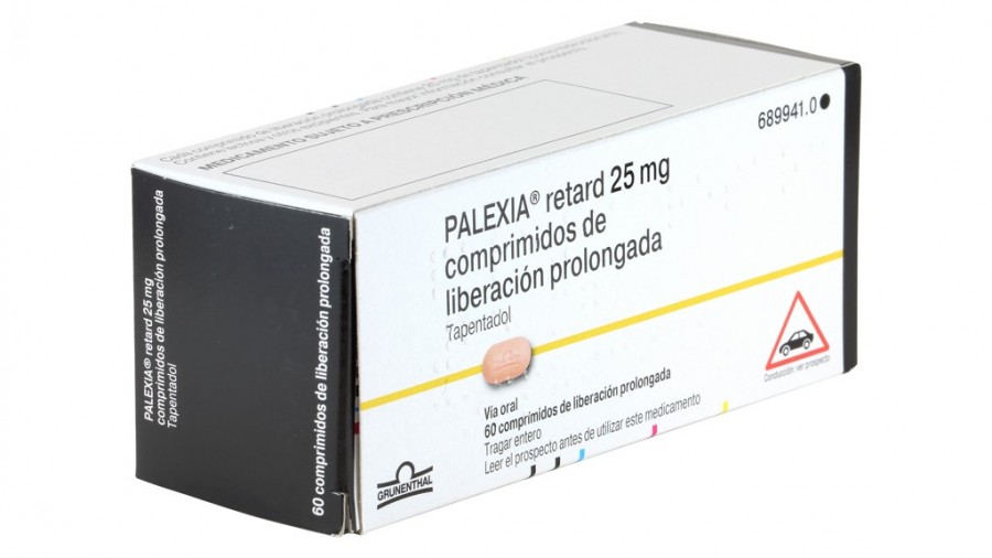 PALEXIA RETARD 25 mg COMPRIMIDOS DE LIBERACION PROLONGADA , 60 comprimidos fotografía del envase.