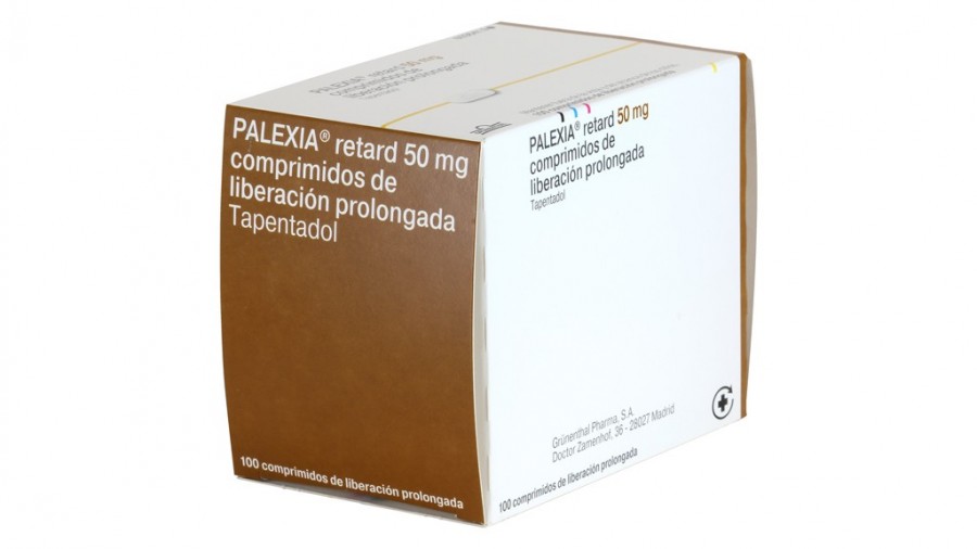 PALEXIA RETARD 50 mg COMPRIMIDOS DE LIBERACION PROLONGADA, 100 comprimidos fotografía del envase.