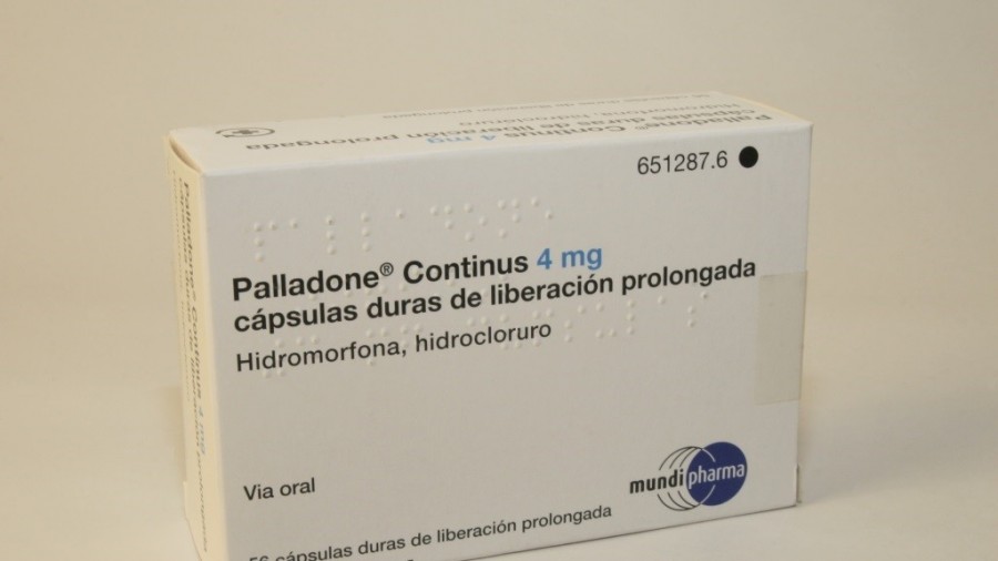 PALLADONE CONTINUS 4 mg CAPSULAS DURAS DE LIBERACION PROLONGADA , 56 cápsulas fotografía del envase.
