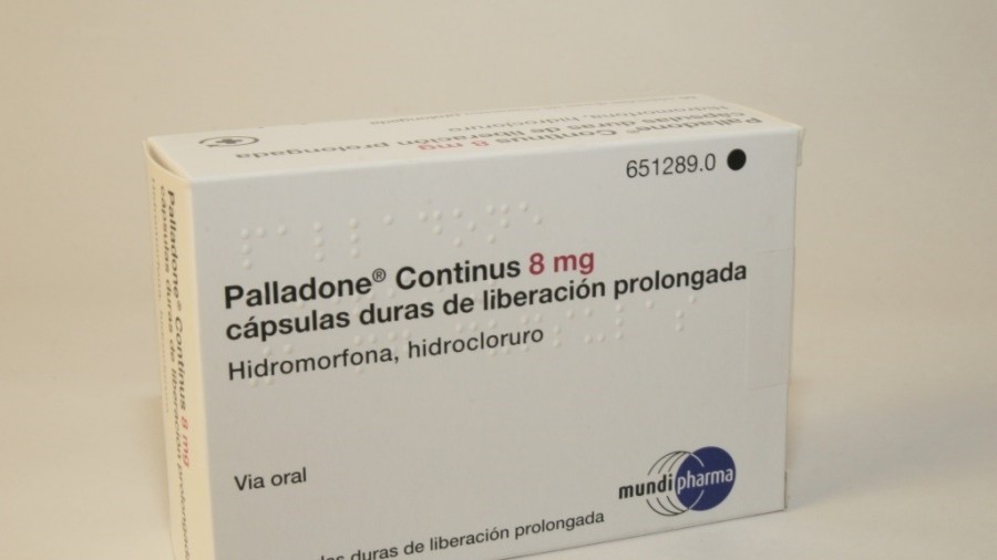 PALLADONE CONTINUS 8 mg CAPSULAS DURAS DE LIBERACION PROLONGADA , 56 cápsulas fotografía del envase.
