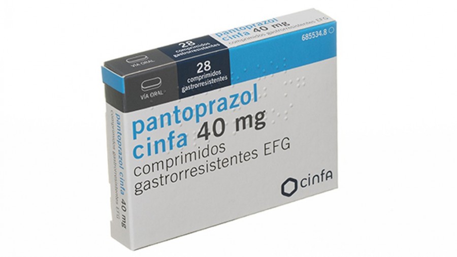 PANTOPRAZOL CINFA 40 mg COMPRIMIDOS GASTRORRESISTENTES EFG, 28 comprimidos (frasco) fotografía del envase.