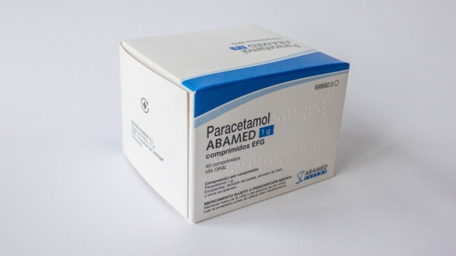 PARACETAMOL ABAMED 1 G COMPRIMIDOS EFG , 40 comprimidos (Tiras) fotografía del envase.