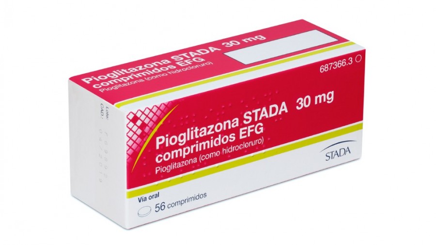 PIOGLITAZONA STADA 30 mg COMPRIMIDOS EFG , 56 comprimidos fotografía del envase.