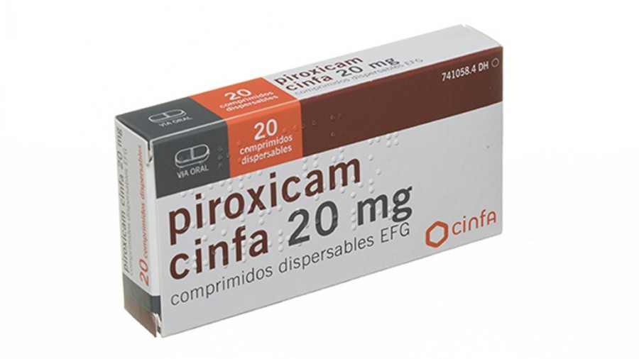 PIROXICAM CINFA 20 mg COMPRIMIDOS DISPERSABLES EFG , 20 comprimidos fotografía del envase.