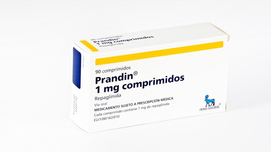 PRANDIN 1 mg, COMPRIMIDOS, 90 comprimidos fotografía del envase.