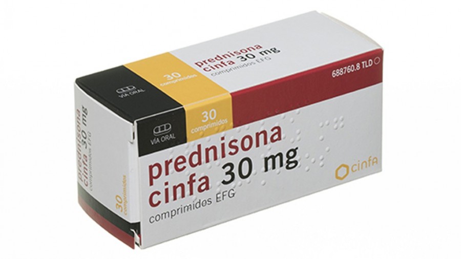 PREDNISONA CINFA 30 mg COMPRIMIDOS EFG, 30 comprimidos fotografía del envase.